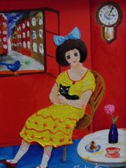 ≪国美協≫Civt・Fyolonenko・LANA、『黄昏の街』、油彩画、F6号：40,9