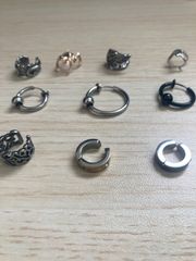 【在庫処分】 イヤーカフ フェイクピアス 10点セット メンズ fp-980