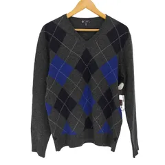 ジェイクルー J.CREW ラムウールアーガイル柄Vネックニット メンズ  M