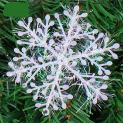 【数量限定】雪花飾り クリスマス雑貨 ゴールデン スノーフレーク 窓 ガラス 雪の結晶 店舗 Xmas飾り オーナメント ツリーオーナメント 雰囲気満点 クリスマスツリー飾り ホワイト 12点セット JunyueLiang (雪の結晶-15cm)