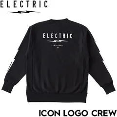 スウェットトレーナー クルーネック ELECTRIC エレクトリック ICON LOGO CREW E24FU07 BLK日本代理店正規品のサムネイル