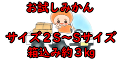 お試しサイズ　まずはお試し下さい。　箱込み約3kg　Ｓサイズ