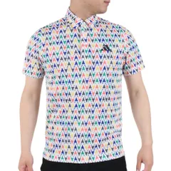 [アディダス] ゴルフ 半袖ボタンダウンシャツ マルチカラープリント メンズ ホワイト LL 