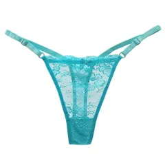 Tバック レディース プチプラ サイドストリング 紐パン 調整 腰ゴム 透ける レース リボン セクシー アジャスター 黒 白 赤 黄 緑 紫 水色 青  rt-016