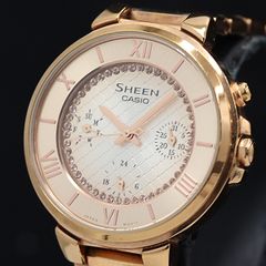 美品 CASIOレディース腕時計シーン シルバー カラフルクリスタル綺麗 