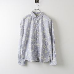 パラスパレス Pal'las Palace 十日 花柄 比翼ボタン シャツ ブラウス /サックスグレー トップス カットソー フラワー 【2400013939713】