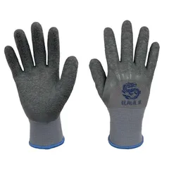 軍手 滑り止め付き 12双 天然ゴム 作業用 安全 グレー Mサイズ 1746  