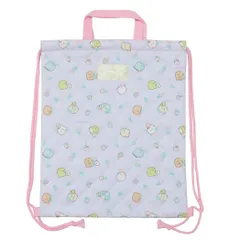 【メール便】すみっコぐらし ナップサック キルトナップサック 総柄 ラベンダー 新入学 サンエックス アートウエルド 体操着入れ キャラクター グッズ 