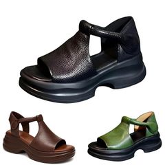 【新品】 [Firmiarii] オープントゥ ウェッジソールサンダル レディース 0