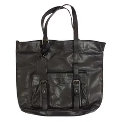 HUGO BOSS ヒューゴボス パスケース付き レザー トートバッグ ブラック系【中古】のサムネイル
