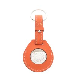 新品同様 エルメス Apple AirTag エアタグ アップル ヴォースイフト オレンジ Z刻印(2021年製) バッグアクセサリー 1218 HERMES