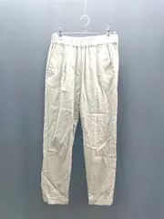 ◇ URBAN RESEARCH DOORS ウエストゴム 裾タックロール カジュアル テーパードパンツ サイズ36 カーキ レディース E  【1308160051726】