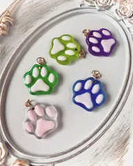 ハンドメイドレジン　肉球チャーム5個セット