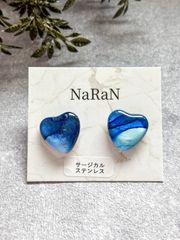 500≫アルコールインクアートピアス【nara】