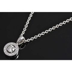 ブルガリ 1Pダイヤモンドネックレス ブルガリブルガリ K18WG ホワイトゴールド【美品】