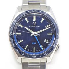 グランドセイコー Grand Seiko 腕時計 スポーツコレクション GMT SBGN021/9F86-0AJ0 デイト 夜光インデックス 夜光針 ギョーシェ ソレイユ ブルー文字盤 SS クオーツアナログ 【箱・保付き】 【中古】