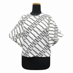 22SS ノワールケイニノミヤ  kei ninomiya コムデギャルソン COMME des GARCONS ロゴ 総柄 Tシャツ カットソー 半袖 アーカイブ AD2021 3I-T010 サイズL ホワイト/ブラック レディースのサムネイル