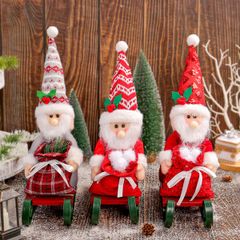 サンタクロース 吊り下げオーナメント 4体セット クリスマス飾り