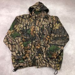 CAMO RIDGE リアルツリーカモ ジャケット アウター フード付き ジップアップ ボタン ポケット 袖取り外し可能 カモフラ柄 迷彩柄 総柄 ミリタリー 古着 USED Vintage ヴィンテージ