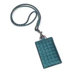 ボッテガ・ヴェネタ BOTTEGA VENETA  ネックストラップ付パスケース カードケース グリーン レザーのサムネイル