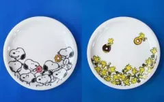 【中古】皿・茶碗(キャラクター) スヌーピー/ウッドストック クリスマスペアプレート2012 「misdo×SNOOPY」 ミスタードーナツ セット特典