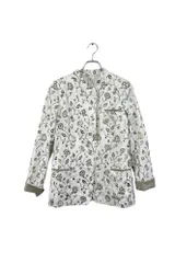90's  日本製  Hiroko Koshino ヒロココシノ ジャケット 花柄 ホワイト系     レディース サイズ 38 ヴィンテージ 6 単
