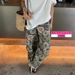 OPEN YY] CAMO ROLLED WAIST CARGO PANTS, KHAKI 正規品 韓国