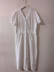 (25366)　GU　XXL 前開きロングワンピース