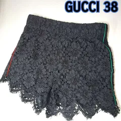 YSF52 GUCCI グッチ 2019年 レース ショートパンツ サイズ3 8花柄 黒 ブラックのサムネイル