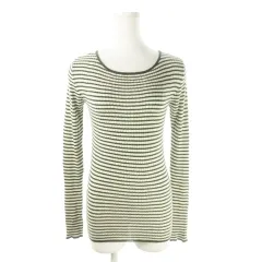 フリークスストア FREAKS STORE カットソー ニットソー リブ ラウンドネック 長袖 ウール混 ボーダー F 緑 グリーン /AO1