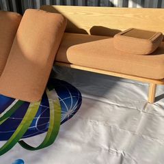 トライアルリユース品【中古品】コアラソファーCHILLAX：色:サンセットオレンジ