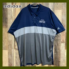 adidas メンズ 古着 半袖 ポロシャツ アディダス スポーツ ネイビー系 ロゴ 3XL