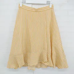 ◇ PROPORTION BODY DRESSING ストライプ 膝丈 マーメイド スカート サイズ3 オレンジ ホワイト系 レディース E  【1305250006543】