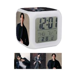 ジュノ 2PM カラフルスクエアクロック アラーム付き デジタル 置き時計 時計 目覚まし時計 韓流 グッズ mp013-2