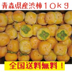 青森県産　　渋柿　60-100個前後　１０ｋｇ　干し柿等に　 送料無料！