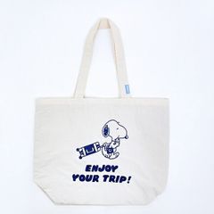 スヌーピー ミュージアム 限定 刺繍ミニ トートバッグ BLUE/WHITE スヌーピーミュージアム限定刺繍ミニトートバッグ BLUE/WHITE