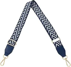 【在庫処分】PH PandaHall ショルダーストラップ 1本 ショルダーバッグ用 調節可能 白と青 肩掛けひも 交換ベルト おしゃれ 斜め掛け 持ち手 幅広 84～136.8cm