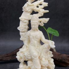 極美品 寿山石ライチ凍忠義関公精雕置物台座付約15×8×6cm610g 5896