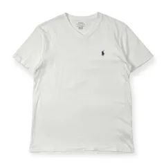 POLO RALPH LAUREN ラルフローレン Vネック 半袖 Tシャツ S 170/92A /ホワイト メンズ