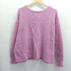 ◇ ⊇ green label relaxing UNITED ARROWS ウール混 長袖 ニット セーター サイズ表記なし パープル レディース E  【1504240010779】