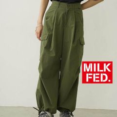 ミルクフェド パンツ MILKFED MILITARY WIDE LEG PANTS 103252031007 イージーパンツ レディース  ボトム 緑 カーキ オリーブ milkfed ワイドパンツ ミリタリー 可愛い オシャレ ブランド ウエストゴム 無地