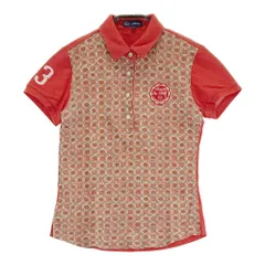 サイズ：0 23区GOLF ニジュウサンクゴルフ  半袖ポロシャツ 総柄 レッド系 [240101426884] ゴルフウェア レディース ストスト