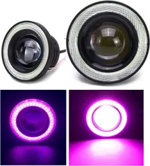 Kstyle ピンク3.0 LED フォグランプ 汎用 イカリング 付き 30w 高性能 COB 防水 左右 2個 セット 12v ウインチ ウィンカーリレー リモコン 薄型 照明 ウインカー バイク ウィンチ 無線 ウォーターポンプ ウーファー ウィンカー 