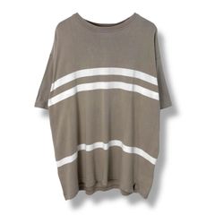 90s CRB KHAKIS Multi Border Print T-Shirt Made in USA  【XL】 90年代 ボーダーTシャツ USA製 アメリカ製 コットン 半袖 古着 ビンテージ ヴィンテージ vintage used