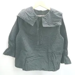 ◇ ⊇ ZARA ザラ スクエアカラー 長袖 トップス ブラウス カットソー サイズEUR S ブラック レディース E  【1412090065422】