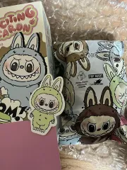 正規/箱のみ 開封 Labubu(ラブブ） マカロン グリーングレープ