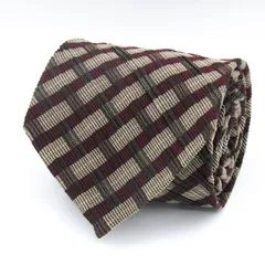 ピエールカルダン ブランド ネクタイ シルク 格子柄 メンズ グレー Pierre Cardin 【中古】