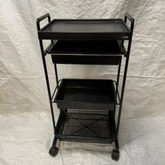 【中古】タカラベルモント　キャスター付きワゴン　ブラック