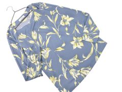 LAUTREAMONT ロートレアモン 花柄 ブラウス シャツ sizeM/青 ■◇ レディース