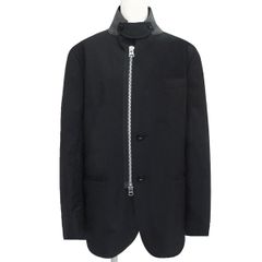 24AW新作 極美品 sacai サカイ suiting スーチング ジャケット SCM-209 サイズ2 ブラック 切替 ドッキング 47282